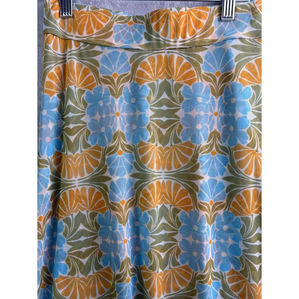 MISA Los Angeles Ekat Maxi Skirt - NWT - Blue Citrus Print - Size XS - Picture 6 of 10